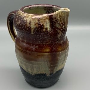 Vintage Brown Drip Asian inspired Pitcher